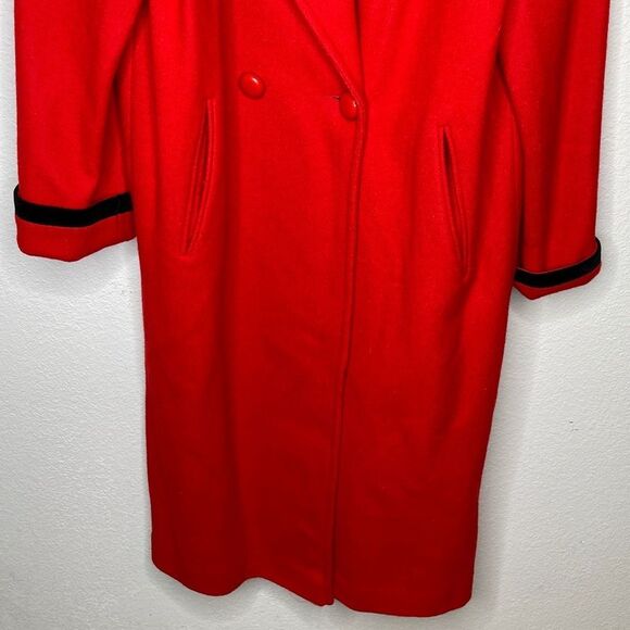 Vintage Herman Kay Petite Wool Blend Coat Red - Picture 8 of 9